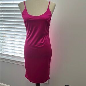 Vibrant Pink Slip Dress